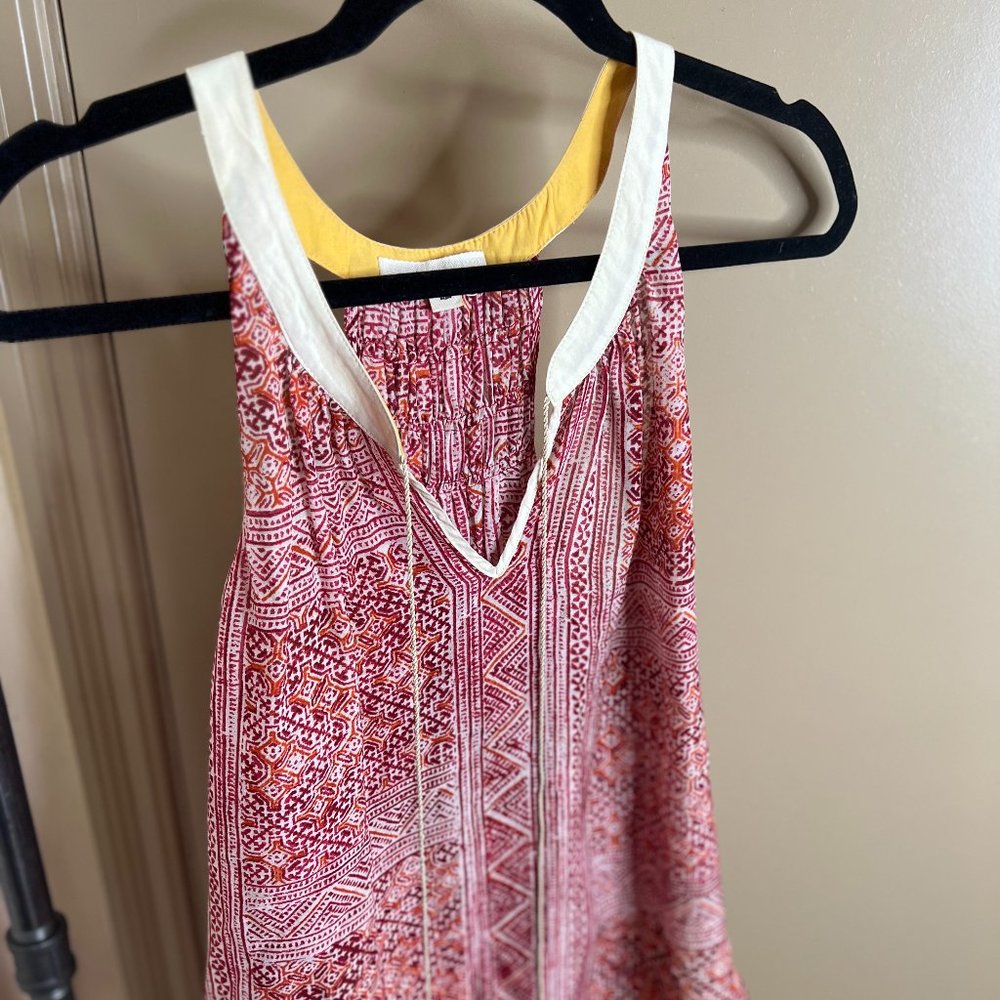 Red Burning Torch boho tank top - XS